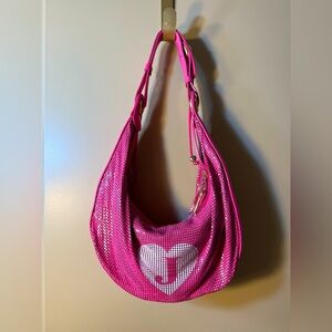 Vintage Viva La Juicy Couture Pink Metal Mesh Shoulder bag Graffiti Y2K FINAL